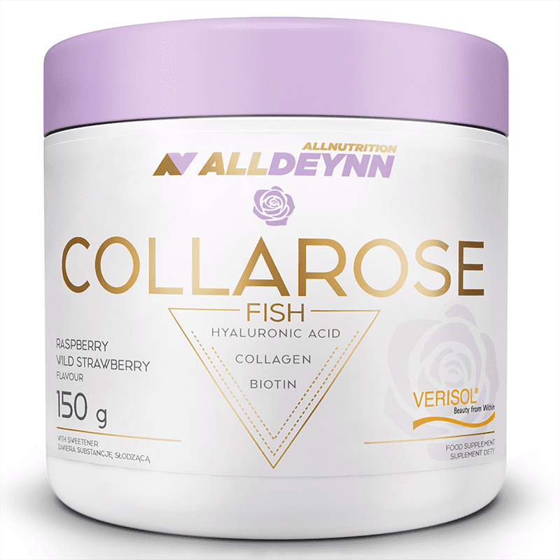 Kollagen fra fisk 150g Collarose (jordbær-bringebær) +Hyaluronsyre+Biotin