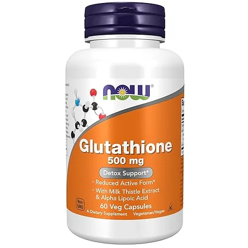 Glutation (redusert) 500MG+Alfa-liponsyre 50mg+Melketistelekstrakt 100mg -60 kaps NOW