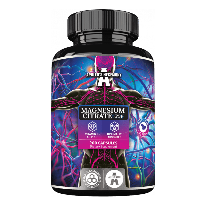 Magnesium Citrate 120mg+P5P 200 kaps. -klinisk testet!