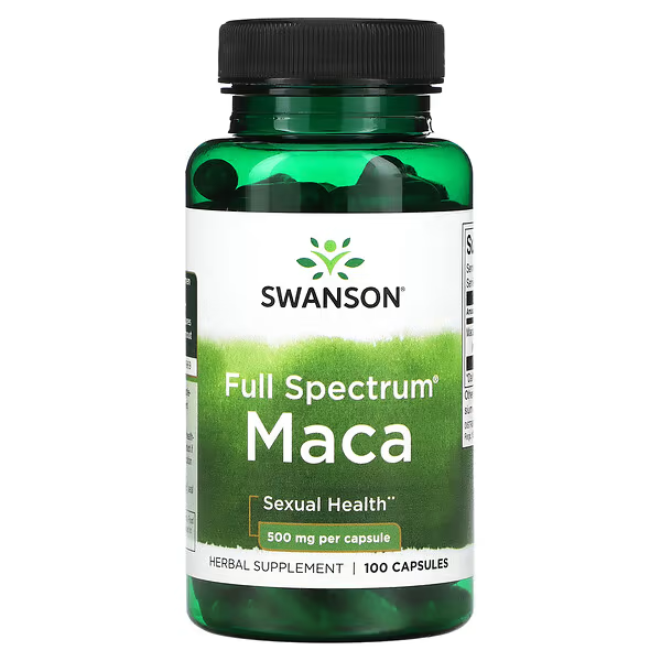 Swanson Full Spectrum Maca 500 mg 100 kaps - Naturlig hjelp med god energi, hormonbalanse og vitalitet