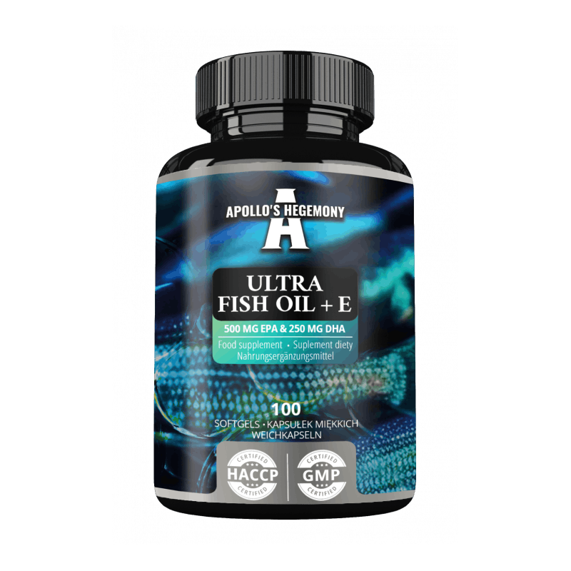 Høykonsentrert Omega-3 1000mg 500mg EPA 250mg DHA per kapsel +Vit E-100 softgels Apollo’s Hegemony
