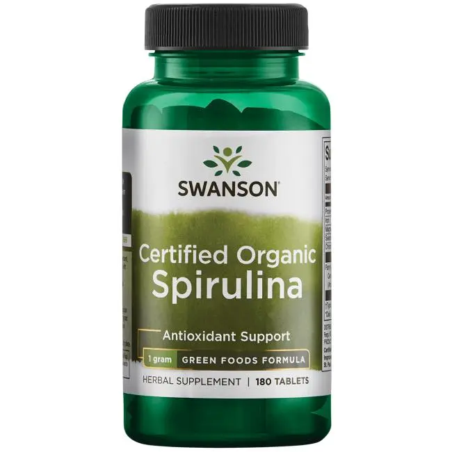 SWANSON SPIRULINA (100% CERIFIED ORGANIC) 180 tabs