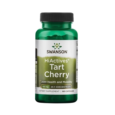 SWANSON HIACTIVES TART CHERRY 60 kaps (Kirsebærekstrakt)
