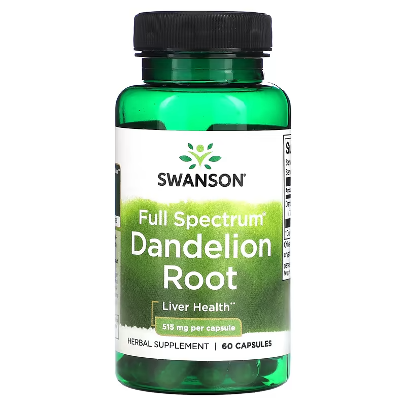 SWANSON DANDELION ROOT 60 kaps (Løvetannrot)