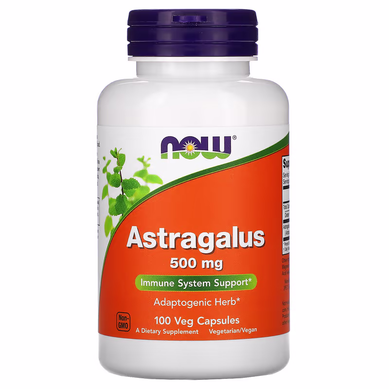 Astragalus Root 500 mg – 100 veganske kapsler Now Foods