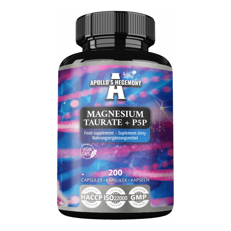 Magnesium Taurate + P5P 200 kapsler