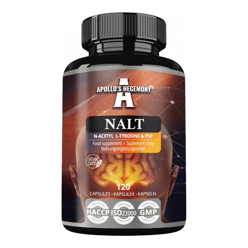 NALT (Tyrosin 500mg+B6) 120 kapsler (N-ACETYL-tyrosin)