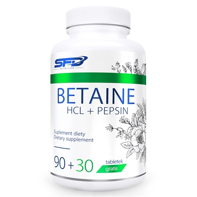 Betaine HCL + Pepsin 650 mg + 150 mg – 120 tabletter