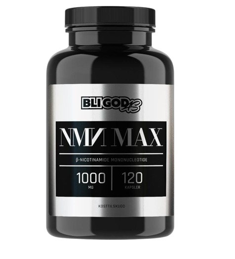 NMN MAX 1000 mg kosttilskudd fra Bli God AS – 120 veganske kapsler