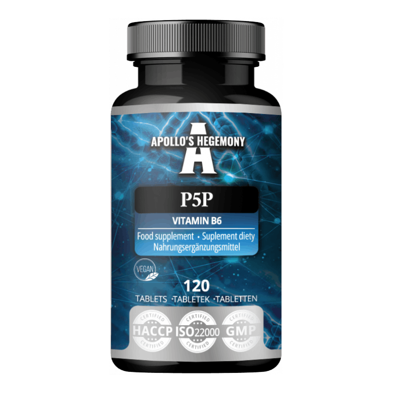 P5P (Vitamin B6, P-5-P) 50 mg – 120 tabletter